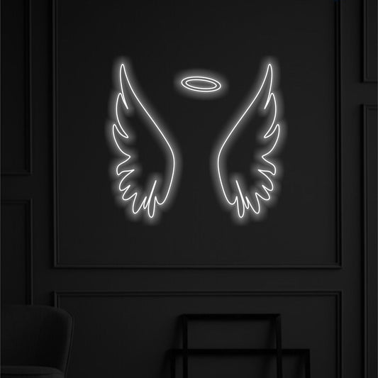 ANGEL WINGS & HALO NEON SIGN - 1 - Neonicks