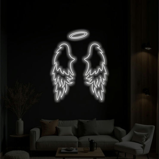 ANGEL WINGS & HALO NEON SIGN - 3 - Neonicks