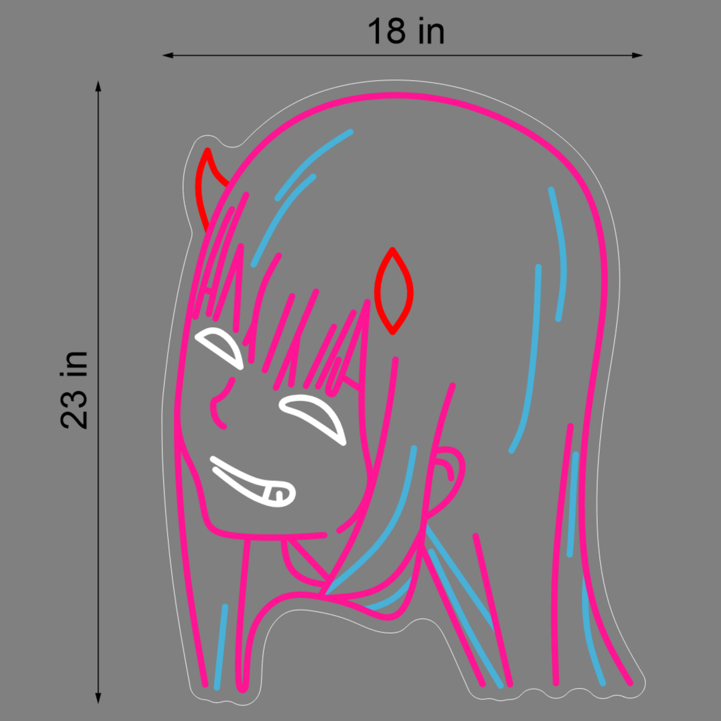 ANIME DEVIL GIRL LED NEON SIGN - Neonicks