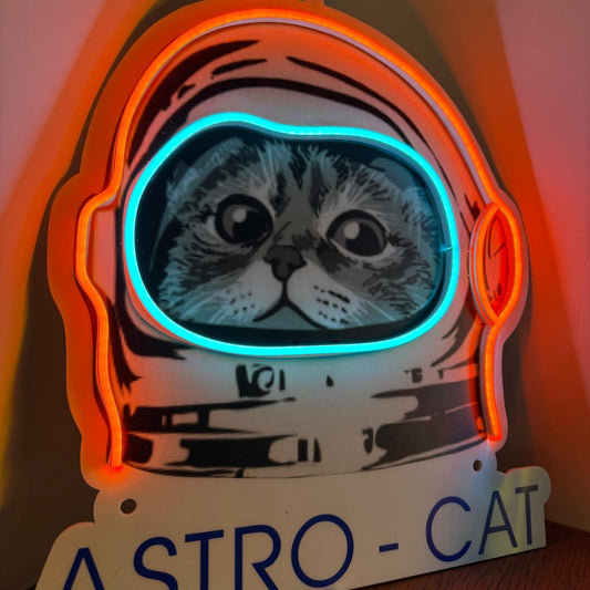 ASTRO CAT LED UV NEON SIGN - Neonicks