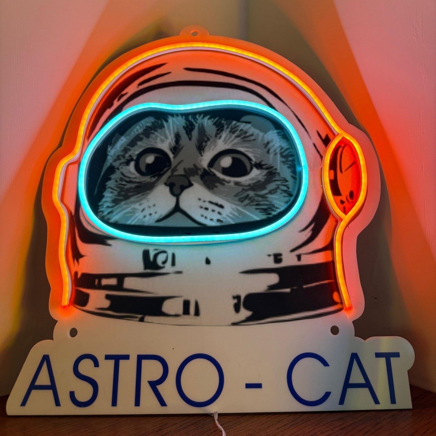 ASTRO CAT LED UV NEON SIGN - Neonicks