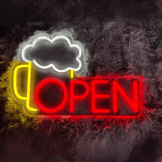 BEER MUG OPEN LED NEON SIGN - Neonicks