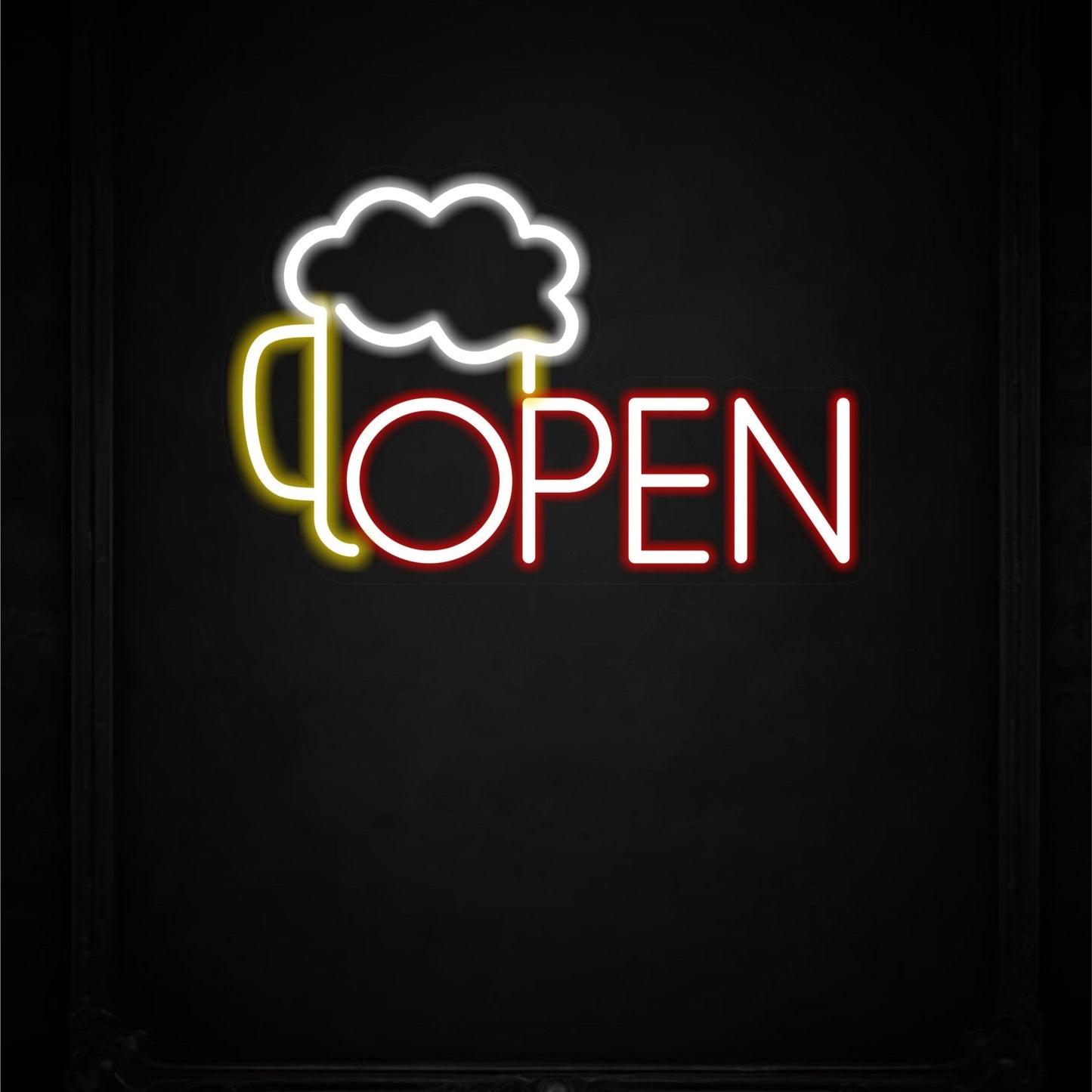 BEER MUG OPEN LED NEON SIGN - Neonicks