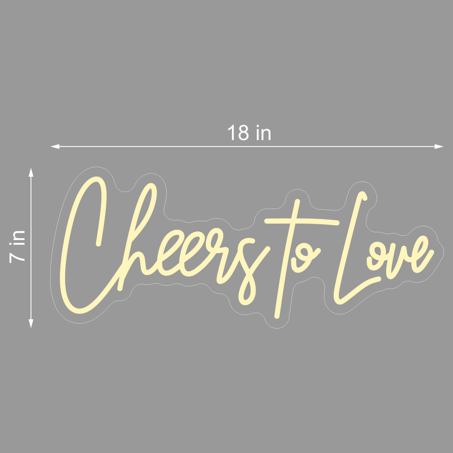CHEERS TO LOVE LED NEON SIGN - Neonicks