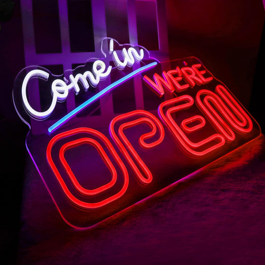 COME IN WE'RE OPEN LED NEON SIGN - Neonicks