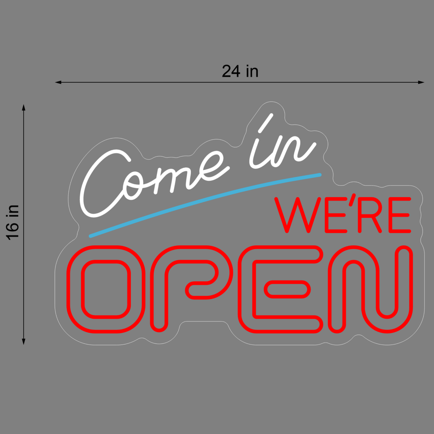 COME IN WE'RE OPEN LED NEON SIGN - Neonicks