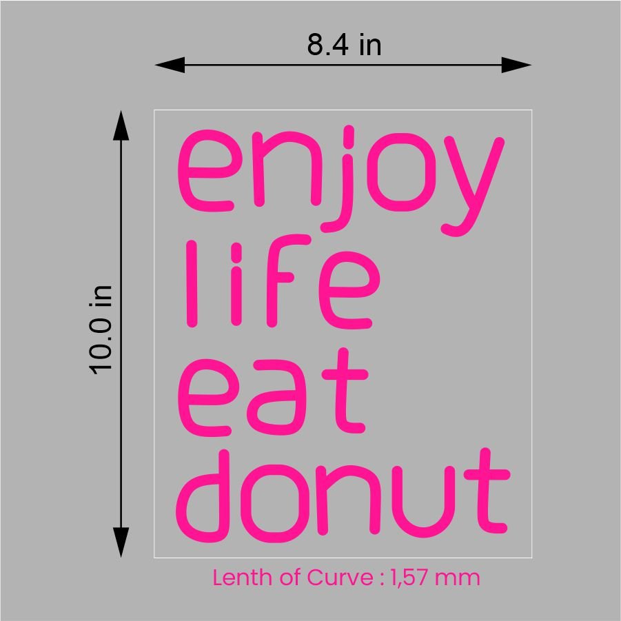 Enjoy life eat donut Neon Sign - Neonicks