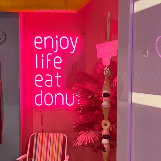 ENJOY LIFE EAT DONUT NEON SIGN - Neonicks