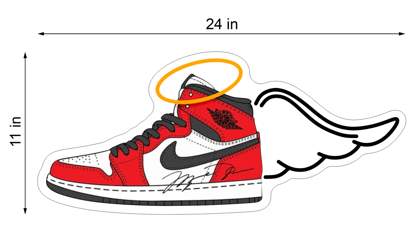 FLYING SNEAKER UV NEON SIGN - Neonicks