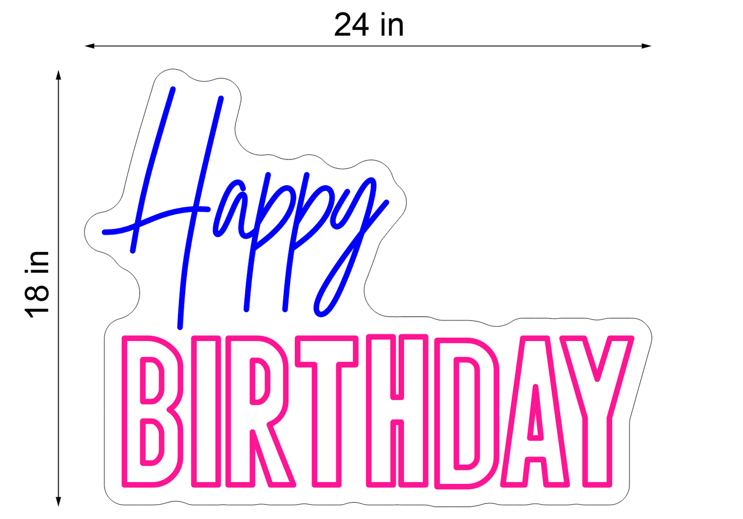HAPPY BIRTHDAY NEON SIGN 2 - Neonicks
