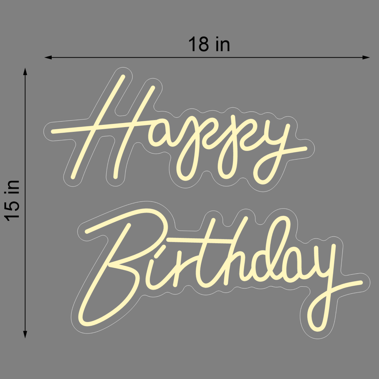 HAPPY BIRTHDAY NEON SIGN 3 - Neonicks