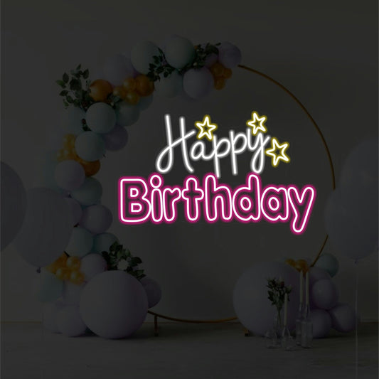 HAPPY BIRTHDAY NEON SIGN 4 - Neonicks