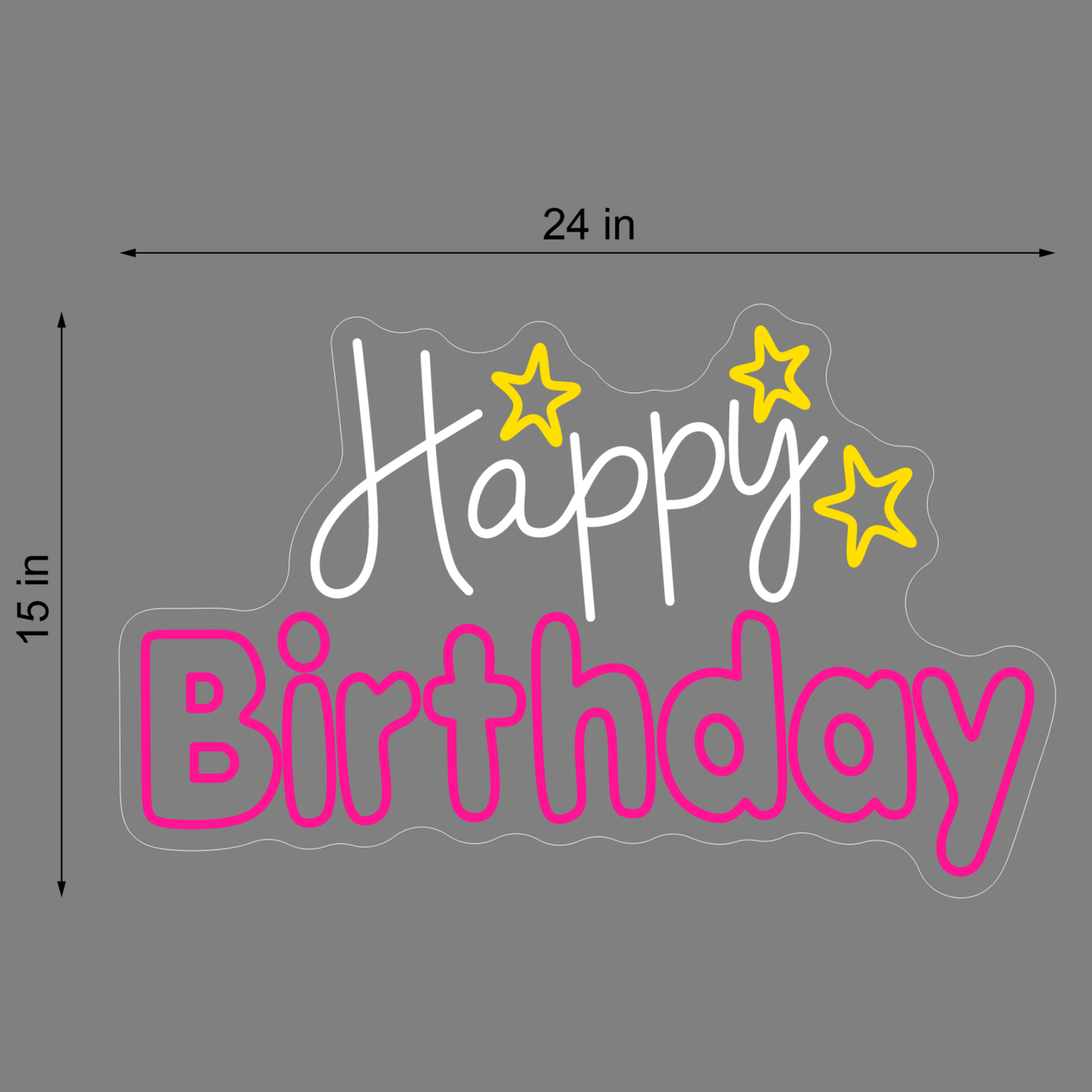 HAPPY BIRTHDAY NEON SIGN 4 - Neonicks