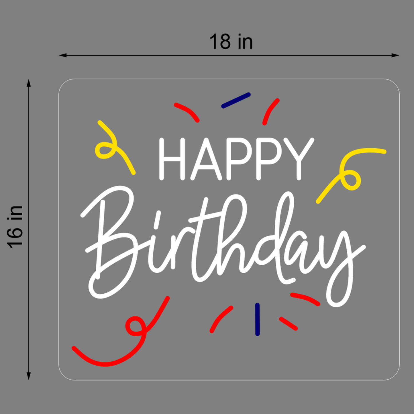 HAPPY BIRTHDAY NEON SIGN 5 - Neonicks