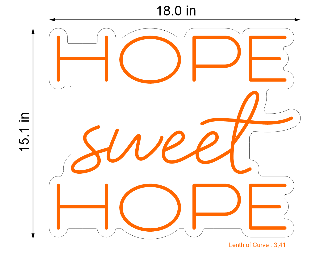 Hope Sweet Hope Neon Sign - Neonicks