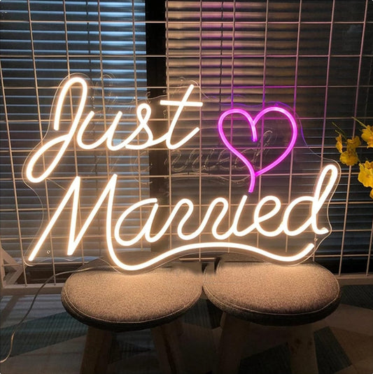 JUST MARRIED NEON SIGN - Neonicks