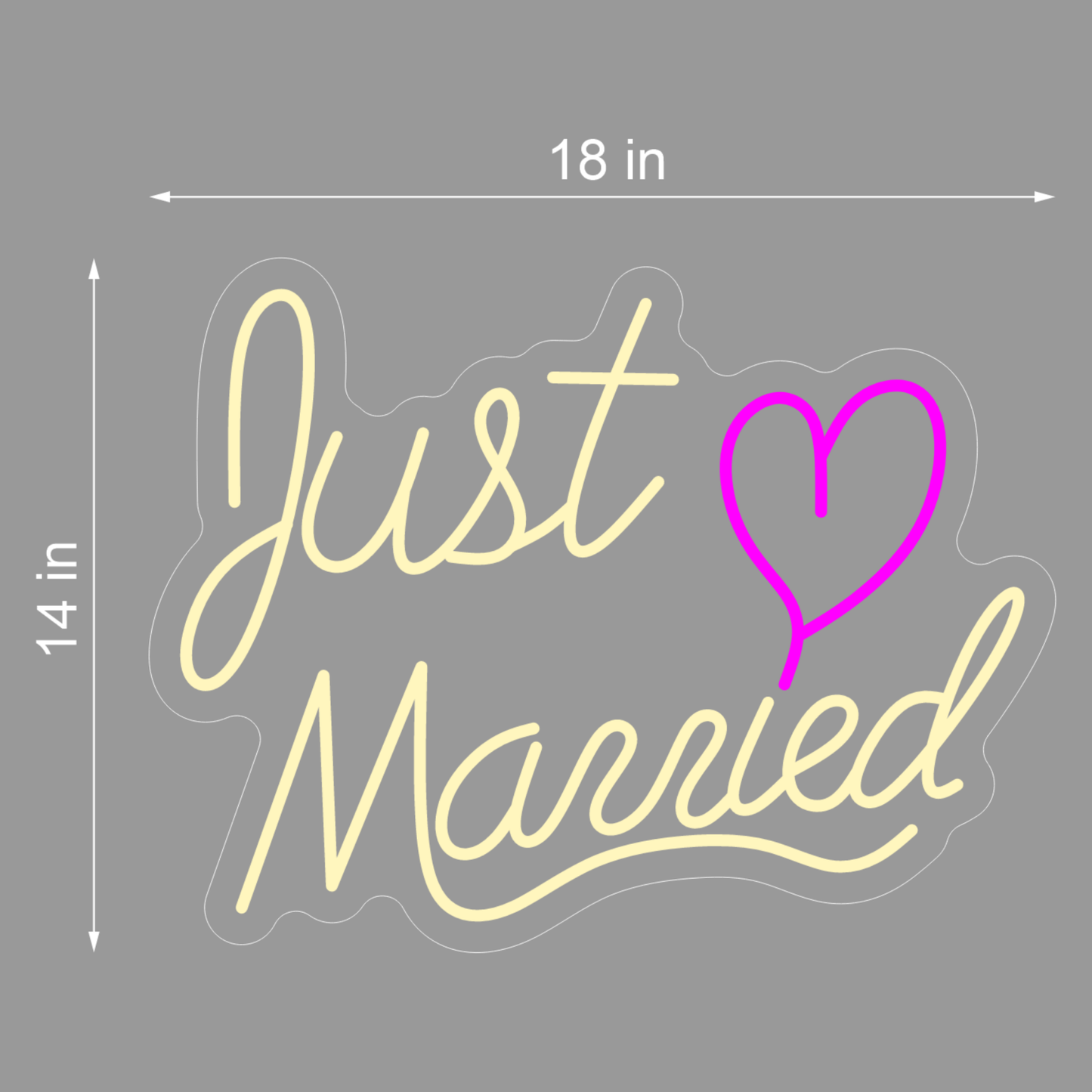 JUST MARRIED NEON SIGN - Neonicks