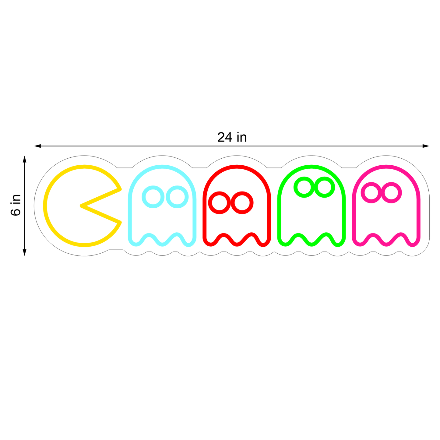 PAC - MAN GHOSTS NEON SIGN - Neonicks