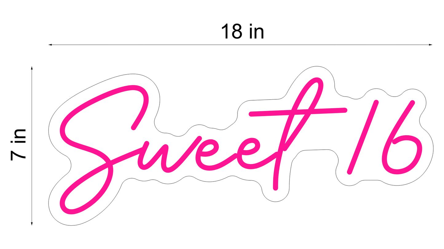 SWEET 16 BIRTHDAY NEON SIGN - Neonicks