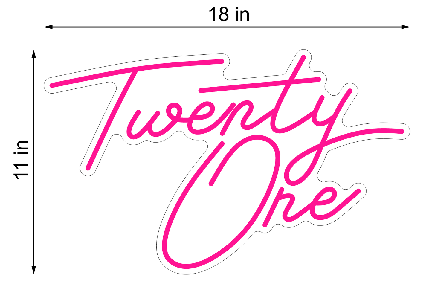 TWENTY ONE NEON SIGN - Neonicks