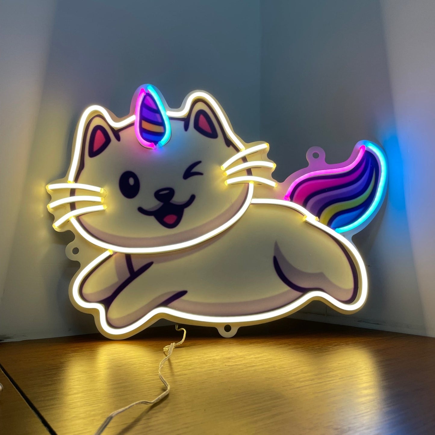 UNICORN CAT UV NEON SIGN - Neonicks