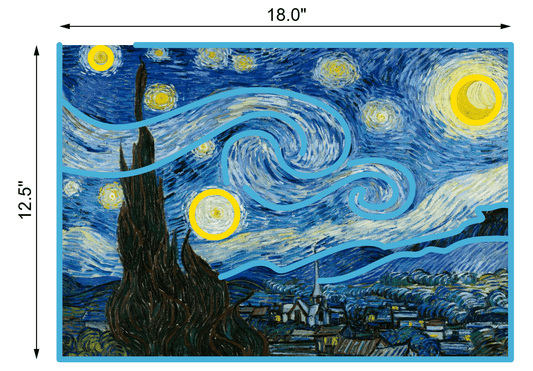 VAN GOGH STARRY NIGHT NEON ART - Neonicks