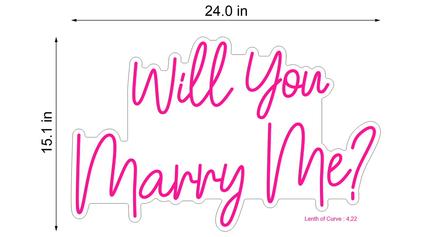 Will You Marry Me Neon Sign - Neonicks