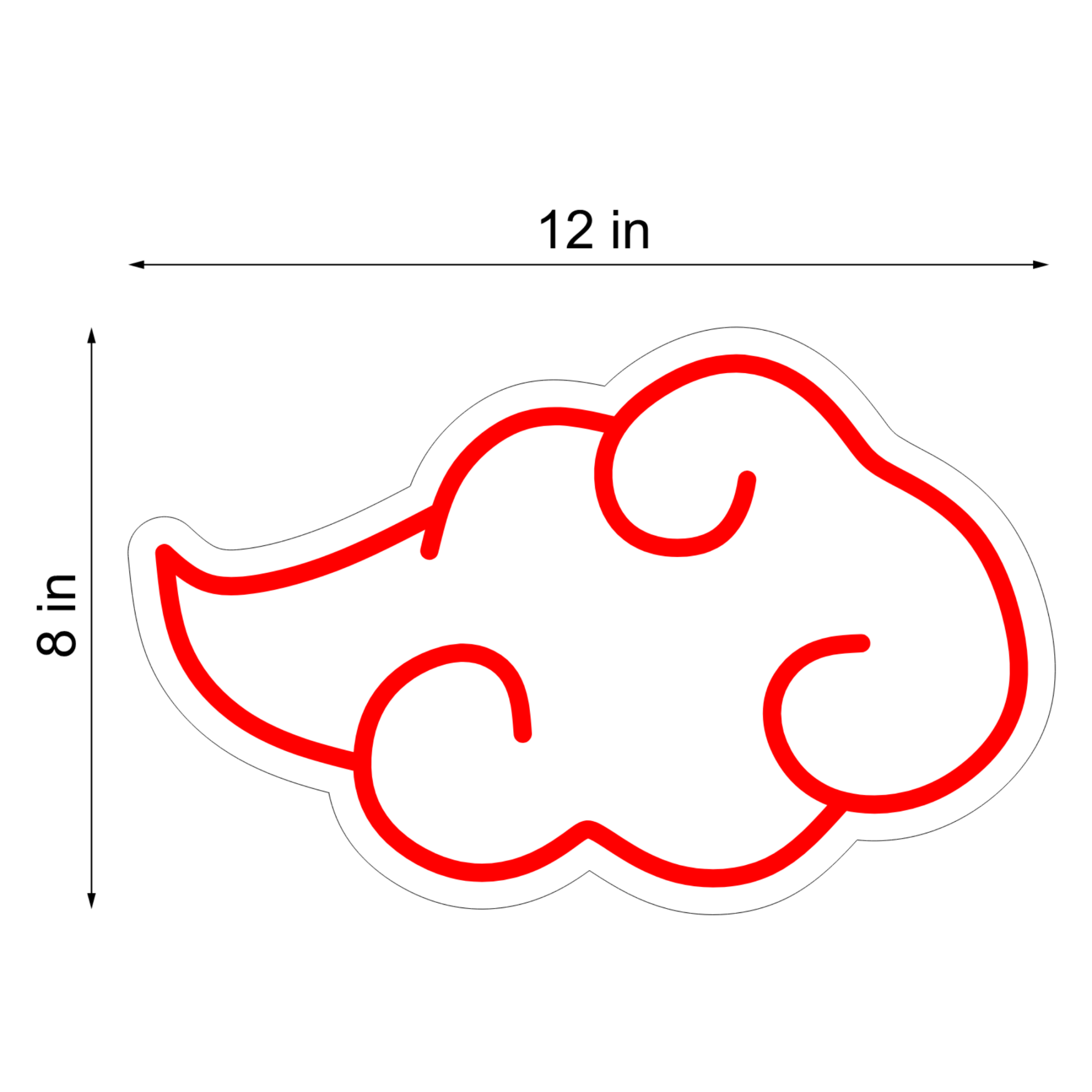 AKATSUKI CLOUD LED NEON SIGN - Neonicks