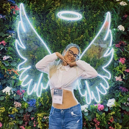 ANGEL WINGS & HALO NEON SIGN - 1 - Neonicks