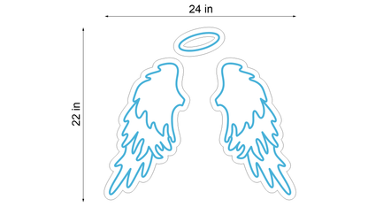 ANGEL WINGS & HALO NEON SIGN - 2 - Neonicks