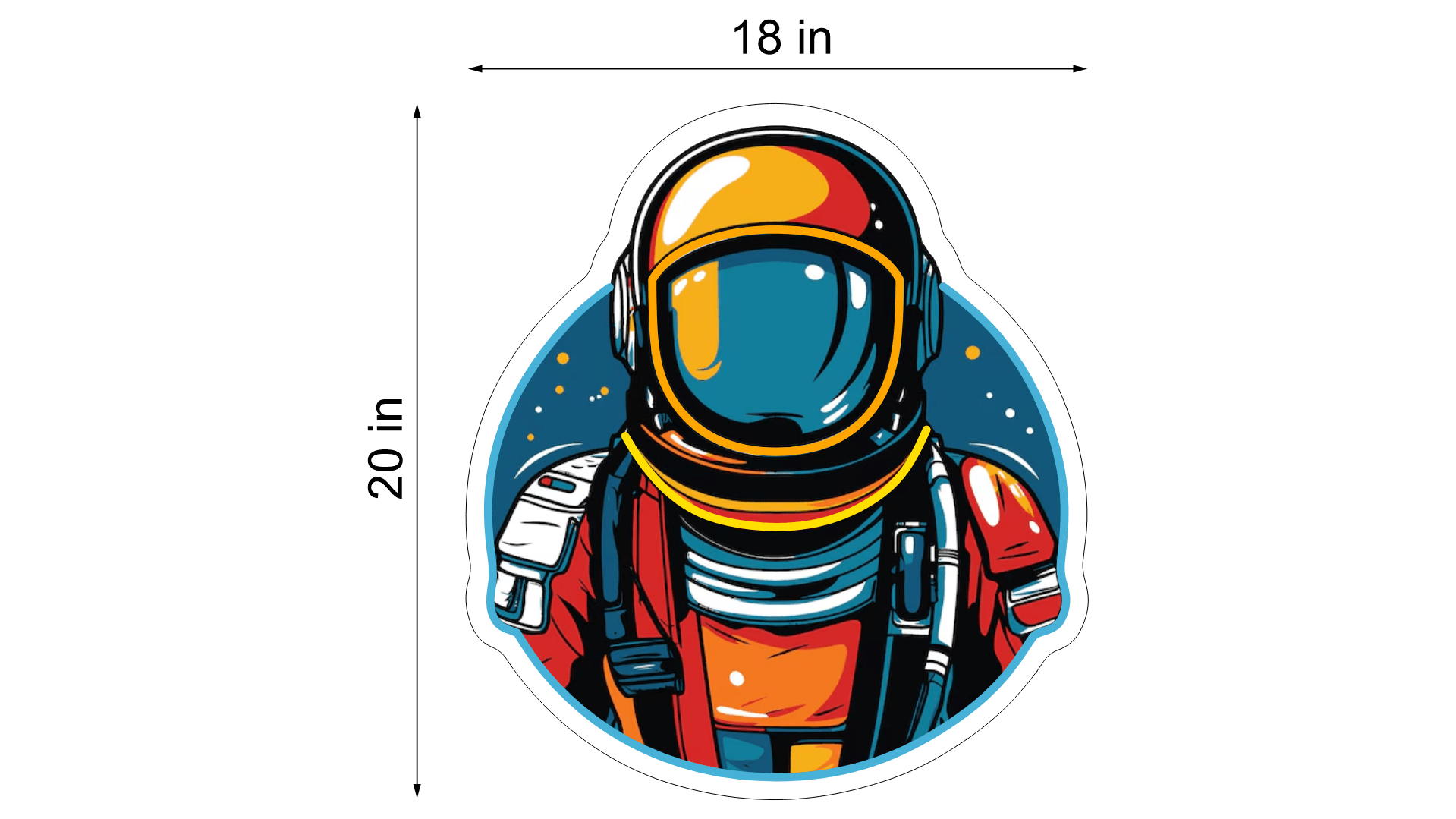 ASTRONAUT UV PRINTED NEON SIGN - Neonicks