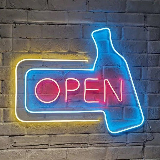 BOTTLE SHAPED OPEN NEON SIGN - Neonicks