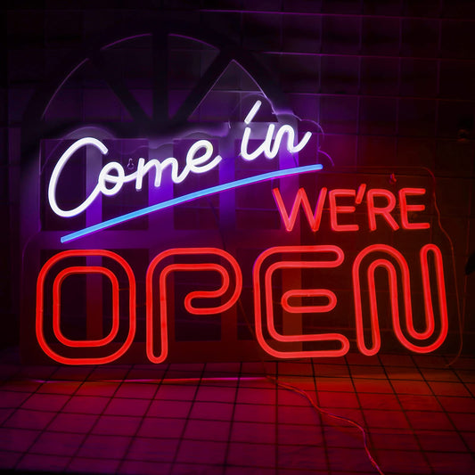 COME IN WE'RE OPEN LED NEON SIGN - Neonicks