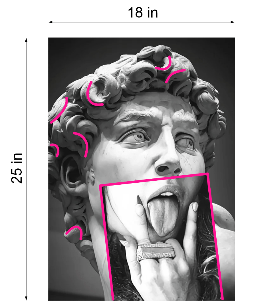 DAVID STATUE UV CANVAS - Neonicks