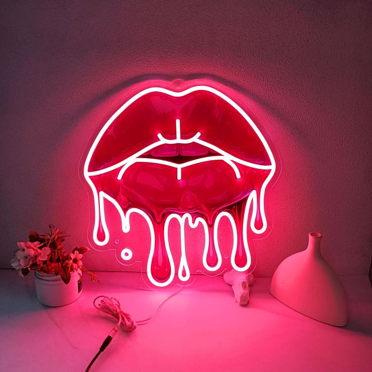 DRIPPING LIPS NEON SIGN – Neonicks