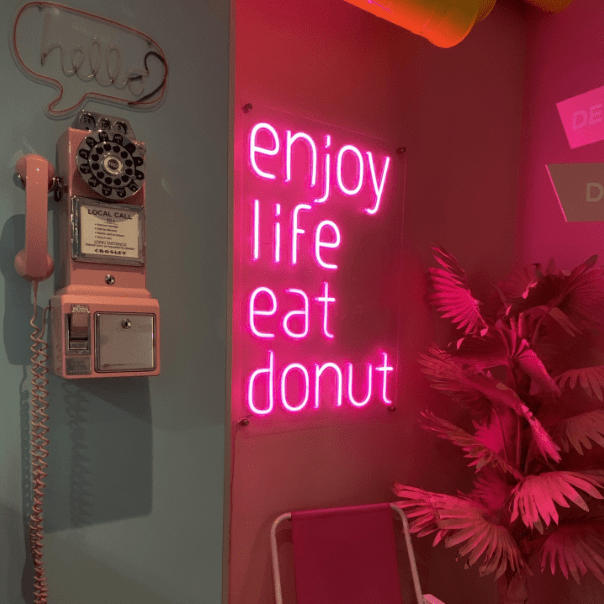 ENJOY LIFE EAT DONUT NEON SIGN - Neonicks