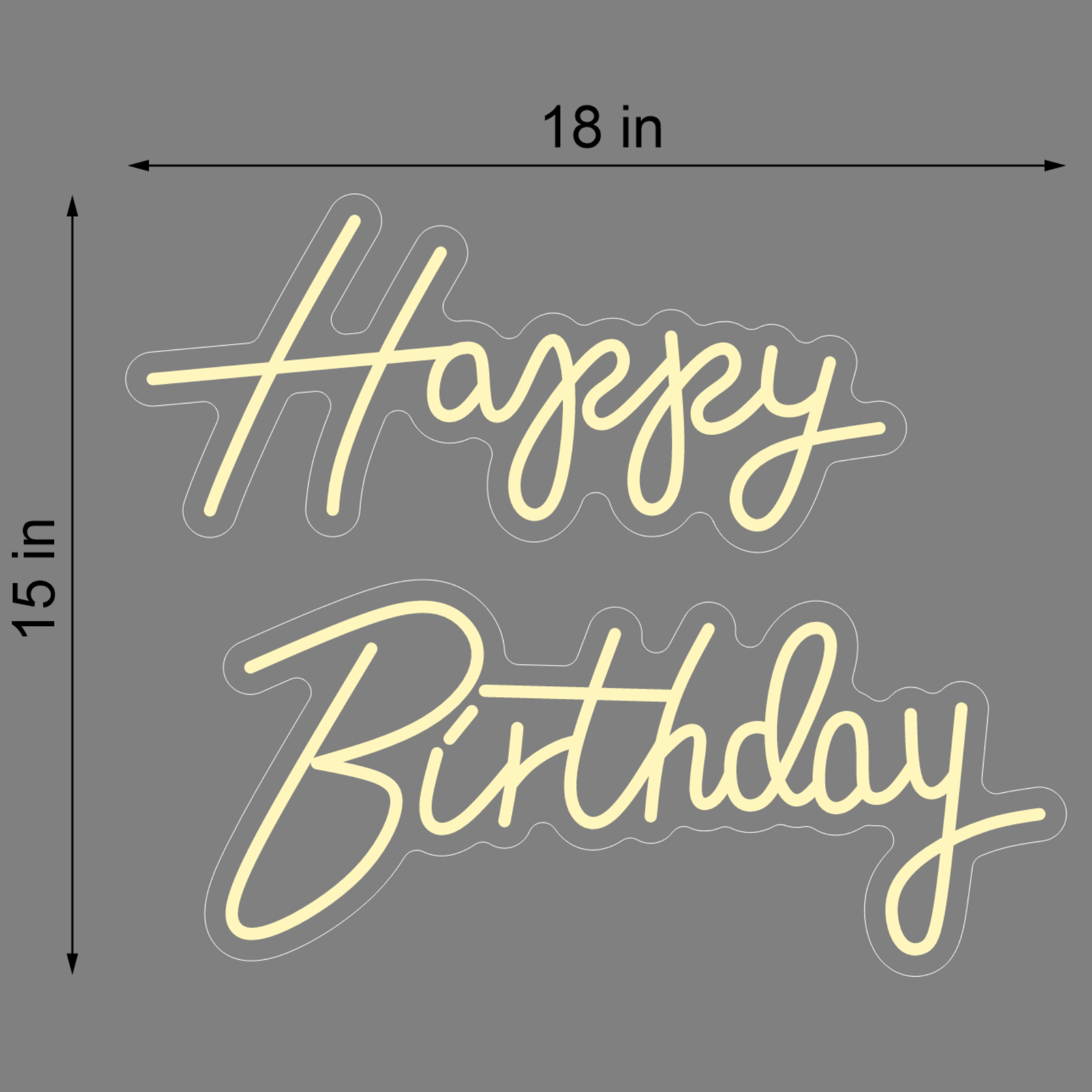 HAPPY BIRTHDAY NEON SIGN 3 - Neonicks