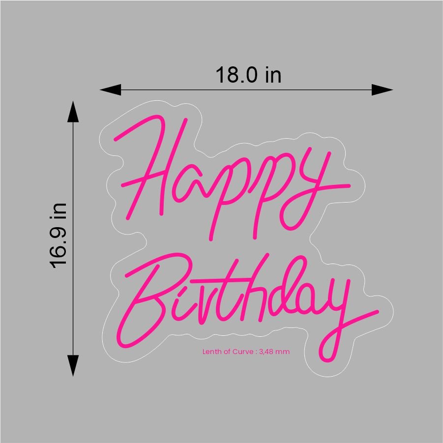 Happy Birthday Neon Sign - Neonicks