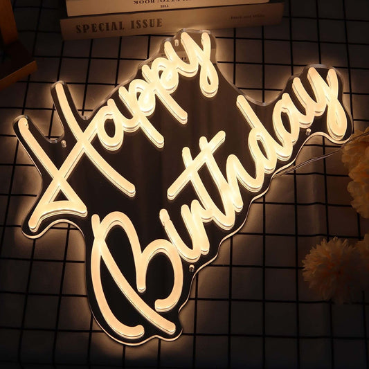 Happy Birthday Warm NEON SIGN - Neonicks