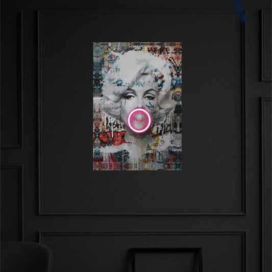 MARILYN MONROE BUBBLEGUM NEON ART - Neonicks