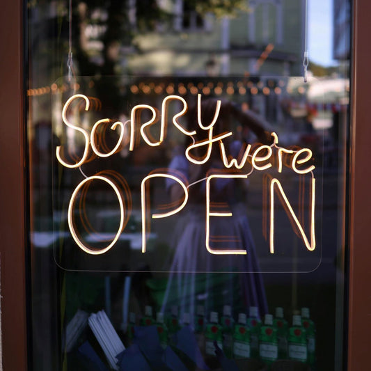 SORRY WE'RE OPEN NEON SIGN - Neonicks