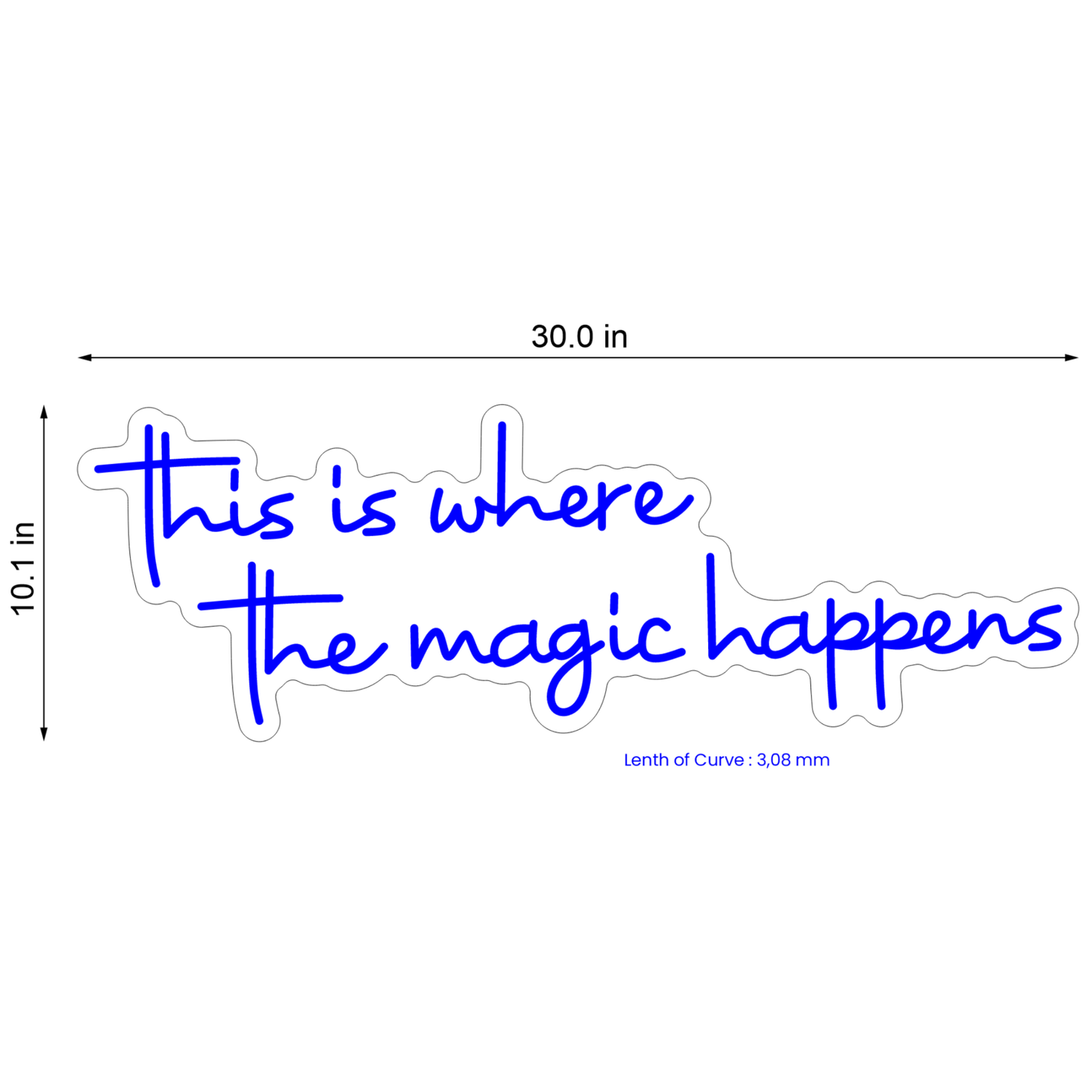 THIS IS WHERE THE MAGIC HAPPENS NEON SIGN - Neonicks