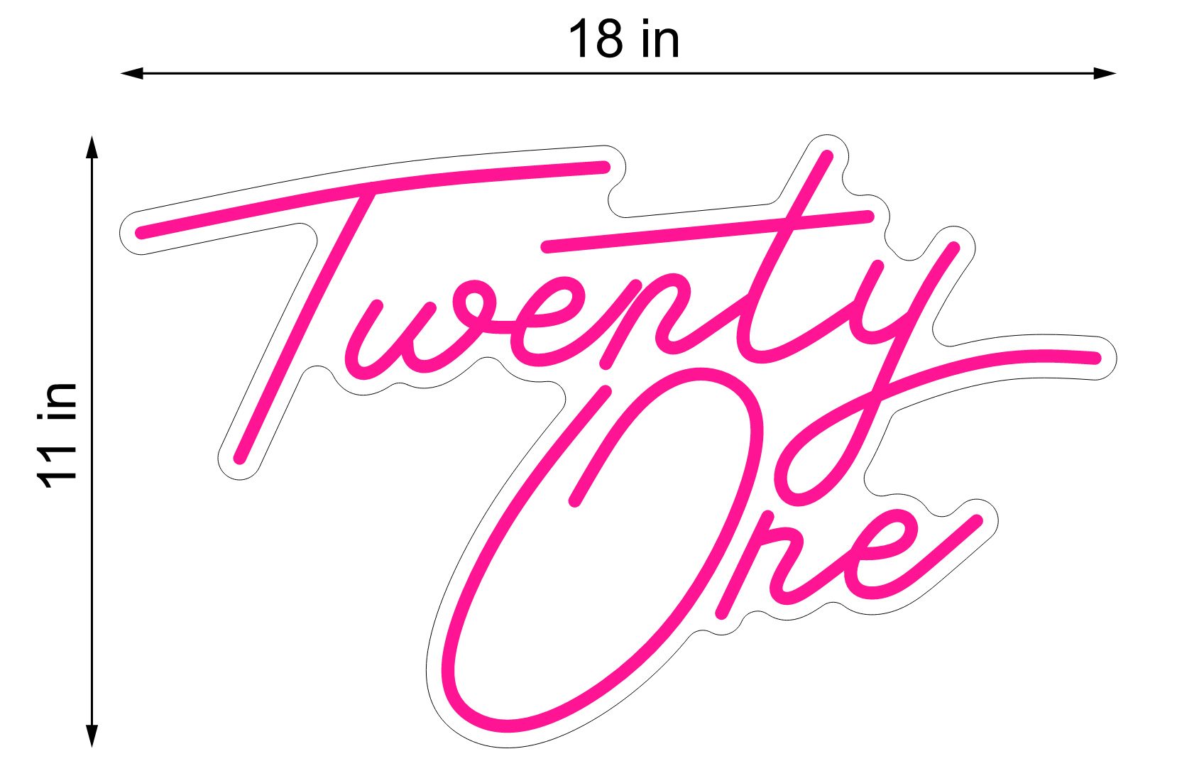 TWENTY ONE NEON SIGN - Neonicks